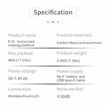 Load image into Gallery viewer, KONOVA Motorized 360 Rotating Spinner Platform Camera Rig for 360 Product Shot