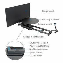 Load image into Gallery viewer, KONOVA Motorized 360 Rotating Spinner Platform Camera Rig for 360 Product Shot