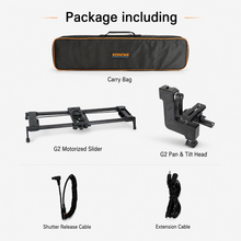 Load image into Gallery viewer, KONOVA G2 Wireless 3-Axis Motion Motorized Slider for Pan Tilt Tracking Timelapse Video shots