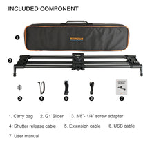Load image into Gallery viewer, Konova G1 Wireless Motorized Intergrated Carbon Slider