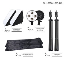 Load image into Gallery viewer, Photography Softbox 50x70 Lightbox Lighting Kit 5500K Lamp Continuous Light System With 2M Tripod For Photo Studio