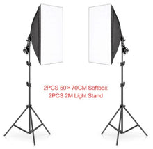 Load image into Gallery viewer, 50x70CM Photography Softbox Lighting Kits Professional Continuous Light System Equipment