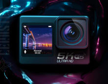 Load image into Gallery viewer, CERASTES 5K WiFi Anti-shake Action Camera 4K 60FPS Dual Screen 170° Wide Angle 30m Waterproof Sport Camera with Remote Control