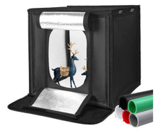 Load image into Gallery viewer, Photo Light Studio Soft Boxes Portable Foldable Dimmable Photography Table Shooting Tents Kit With 3Pcs Background Board