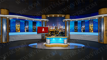 Load image into Gallery viewer, vMix Virtual Studio Set Digital Backgrounds 4K Video News Desk 134