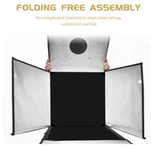 Load image into Gallery viewer, Photo Light Studio Soft Boxes Portable Foldable Dimmable Photography Table Shooting Tents Kit With 3Pcs Background Board