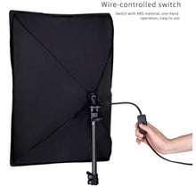Load image into Gallery viewer, Photography Softbox 50x70 Lightbox Lighting Kit 5500K Lamp Continuous Light System With 2M Tripod For Photo Studio