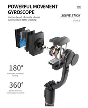 Load image into Gallery viewer, Handheld Gimbal Smartphone Bluetooth Handheld Stabilizer with Tripod selfie Stick Folding Gimbal