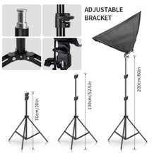 Load image into Gallery viewer, Photography Softbox 50x70 Lightbox Lighting Kit 5500K Lamp Continuous Light System With 2M Tripod For Photo Studio