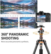 Load image into Gallery viewer, K&F Concept Carbon Fiber Tripod 60inch Lightweight Portable For DSLR Camera