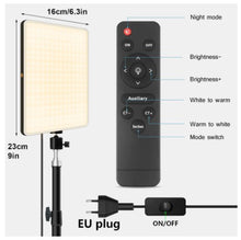 Load image into Gallery viewer, LED Fill Lamp Video Light Panel Bi-color 2700k-5700k Photography Lighting Live Stream Photo Studio Light With Stand EU Plug