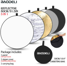 Load image into Gallery viewer, Photography Reflector 5-in-1 Light Reflectors Collapsible Portable Light Diffuser