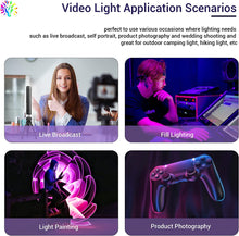 Load image into Gallery viewer, LUXCEO P200 LED Photography Handheld RGB Tube Stick Light