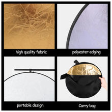 Load image into Gallery viewer, Photography Reflector 5-in-1 Light Reflectors Collapsible Portable Light Diffuser