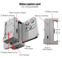 Load image into Gallery viewer, IPhone iPad As Camera Monitor HDMI IOS Stream Record Video Capture Card Camcorder