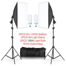 Load image into Gallery viewer, 50x70CM Photography Softbox Lighting Kits Professional Continuous Light System Equipment