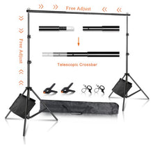 Load image into Gallery viewer, Photography Background Backdrop Stand Frame system Kit