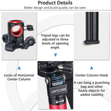 Load image into Gallery viewer, ZF60 Profissional Horizontal Tripod 63" 160cm