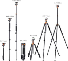 Load image into Gallery viewer, K&F Concept 63 Inch Camera Tripod