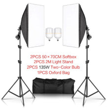 Load image into Gallery viewer, 50x70CM Photography Softbox Lighting Kits Professional Continuous Light System Equipment