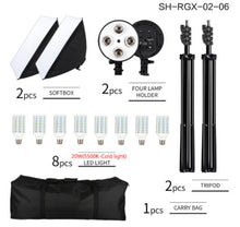 Load image into Gallery viewer, Photography Softbox 50x70 Lightbox Lighting Kit 5500K Lamp Continuous Light System With 2M Tripod For Photo Studio