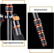 Load image into Gallery viewer, K&F Concept Carbon Fiber Tripod 60inch Lightweight Portable For DSLR Camera