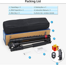 Load image into Gallery viewer, ZF60 Profissional Horizontal Tripod 63" 160cm