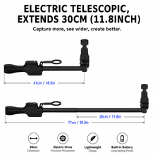 Load image into Gallery viewer, KONOVA DS3 Motorized Slider Monopod, Telescopic Selfie Stick for DJI Osmo Pocket 3 &amp; 4
