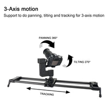 Load image into Gallery viewer, KONOVA G2 Wireless 3-Axis Motion Motorized Slider for Pan Tilt Tracking Timelapse Video shots
