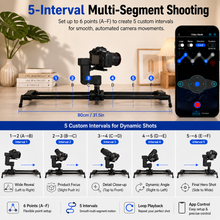 Load image into Gallery viewer, KONOVA G2 Wireless 3-Axis Motion Motorized Slider for Pan Tilt Tracking Timelapse Video shots
