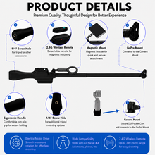 Load image into Gallery viewer, KONOVA DS3 Motorized Slider Monopod, Telescopic Selfie Stick for DJI Osmo Pocket 3 &amp; 4
