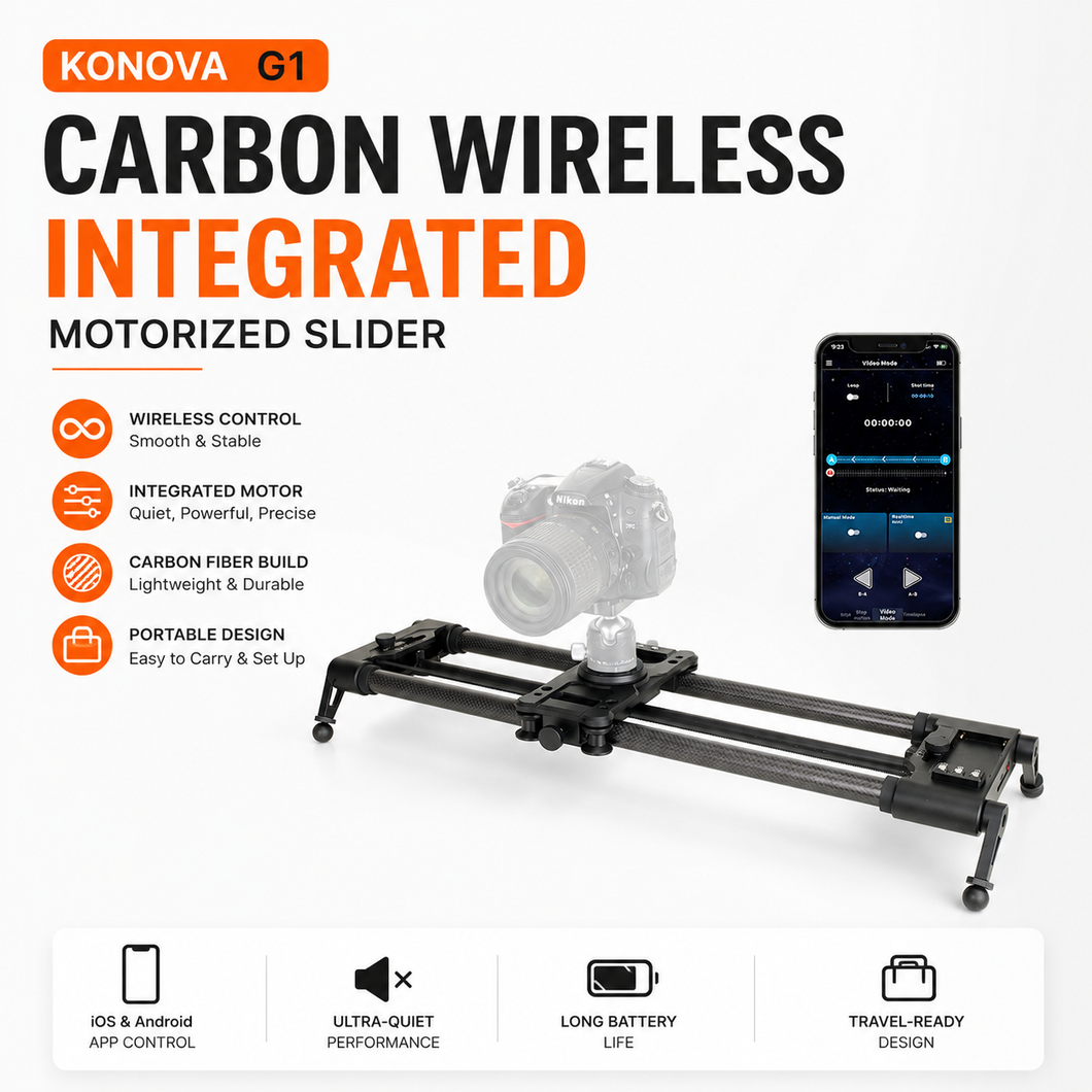 Konova G1 Wireless Motorized Intergrated Carbon Slider – konovaphoto