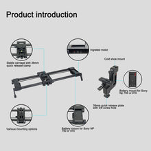 Load image into Gallery viewer, KONOVA G2 Wireless 3-Axis Motion Motorized Slider for Pan Tilt Tracking Timelapse Video shots
