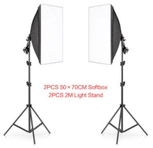 Load image into Gallery viewer, 50x70CM Photography Softbox Lighting Kits Professional Continuous Light System Equipment
