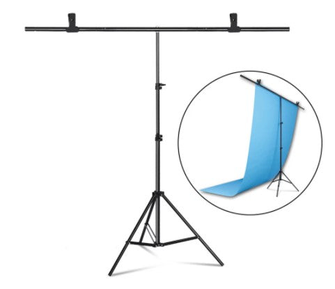 Photography T-shaped Tripod Stand Background Backdrop Support System