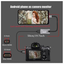 Load image into Gallery viewer, Android Phone Tablet as Camera Monitor Camcorder HDMI Adapter
