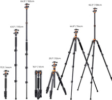 Load image into Gallery viewer, K&amp;F Concept 63 Inch Camera Tripod
