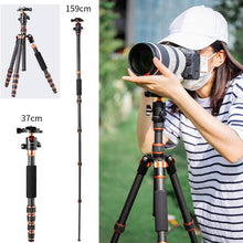 Load image into Gallery viewer, K&amp;F Concept Carbon Fiber Tripod 60inch Lightweight Portable For DSLR Camera
