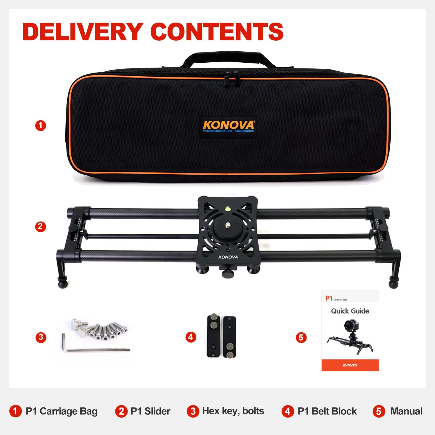 Konova P1-80 Carbon Camera Slider – konovaphoto