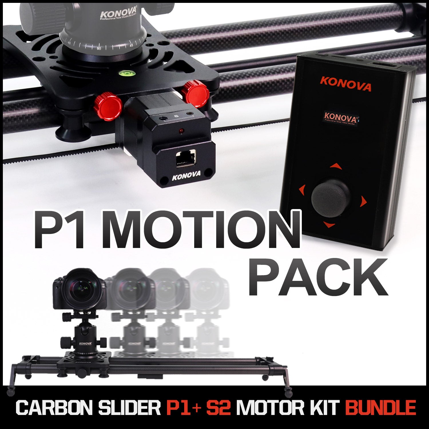 konovaスライダー Konova Motorized Carbon Fiber Camera Slider P1-KMS-S2 – konovaphoto